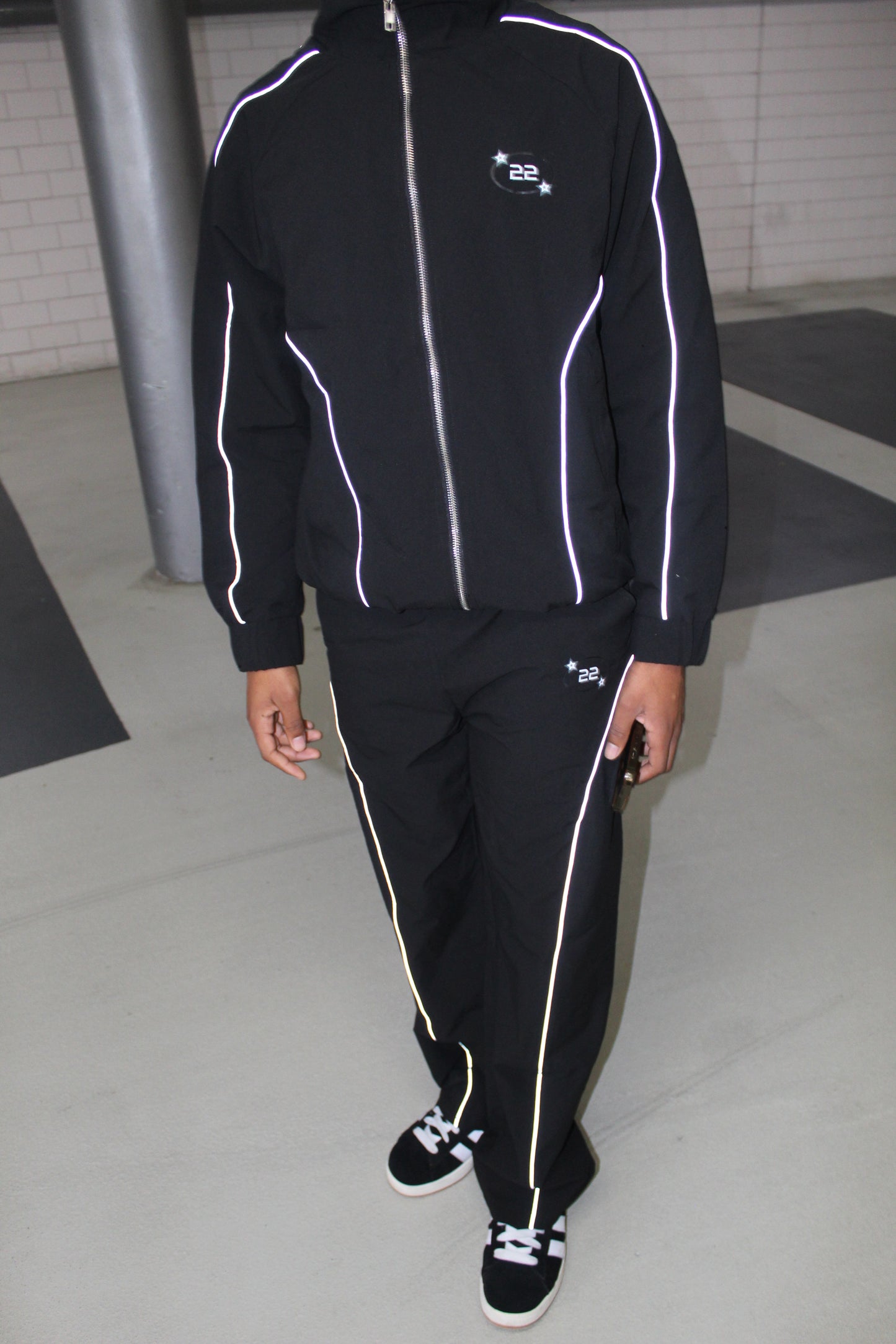 YOUNG Tracksuit Black Pants