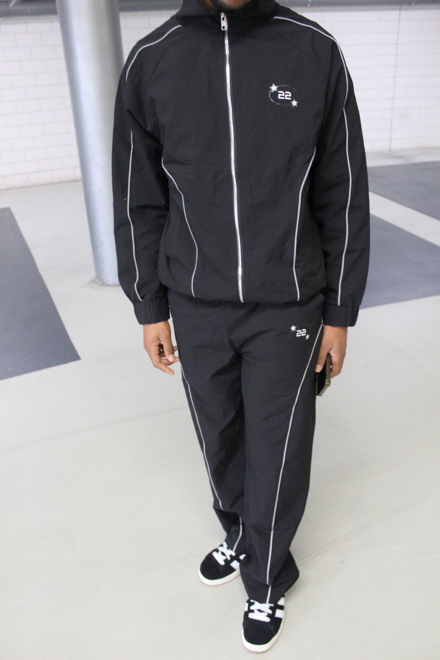 YOUNG Tracksuit Black Pants